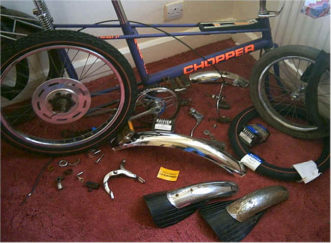 raleigh chopper ultra violet paint